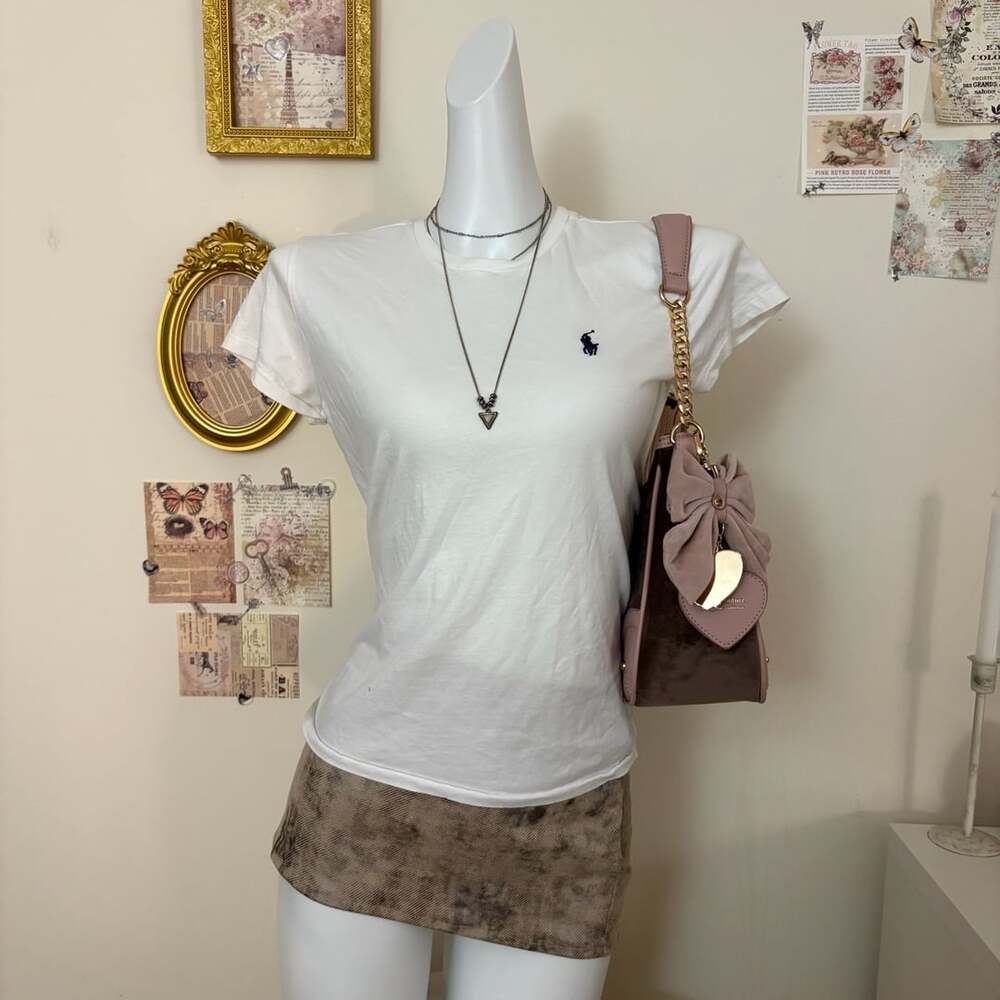 Polo Ralph Lauren White Cotton Crewneck T-Shirt